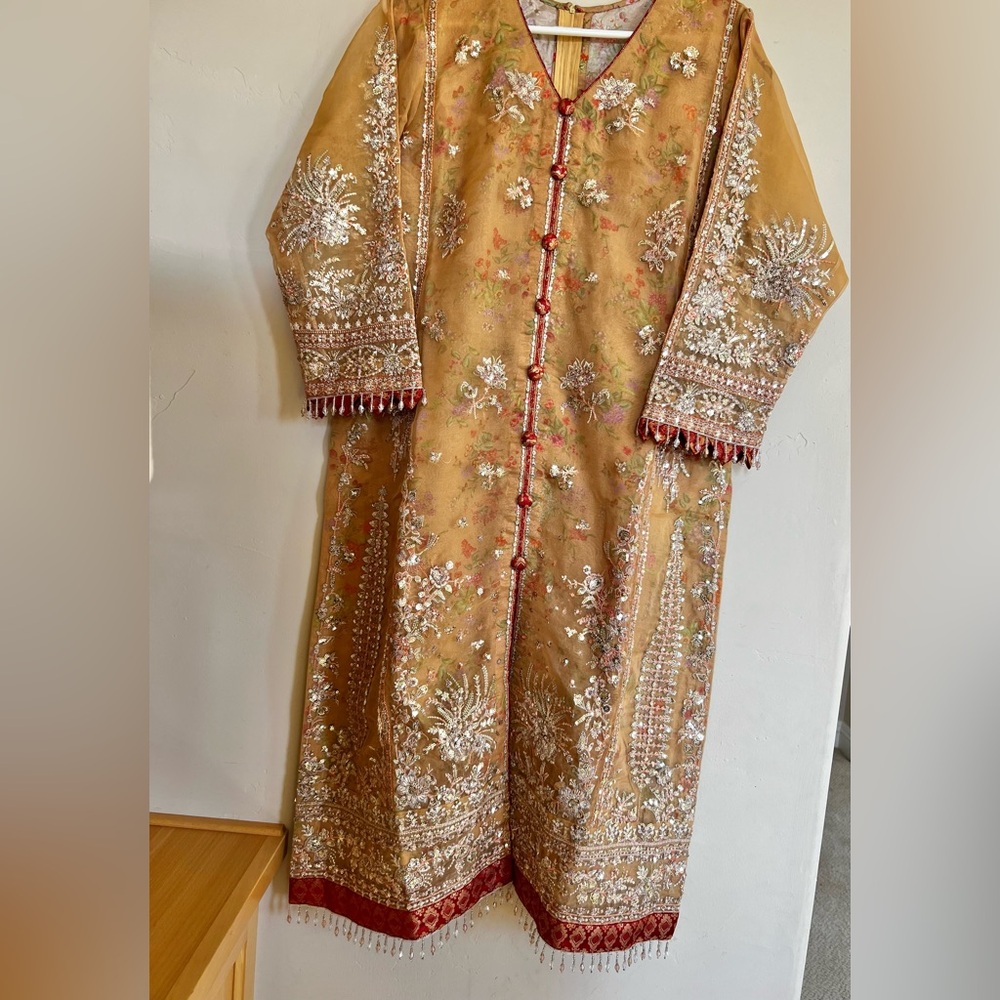 Pakistani Indian Brand Hussain Rehar festive fancy party wear dress suit - Picture 10 of 16